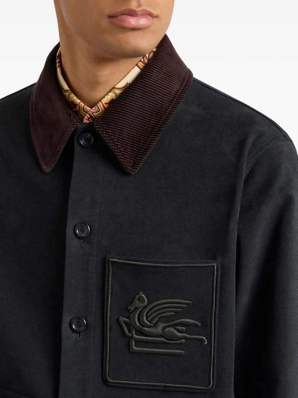 Green Corduroy-Collar Jacket sold by Zulily product image thumbnail 4