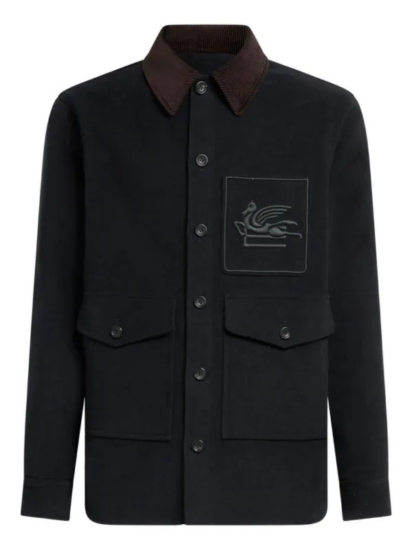 Green Corduroy-Collar Jacket made by Etro