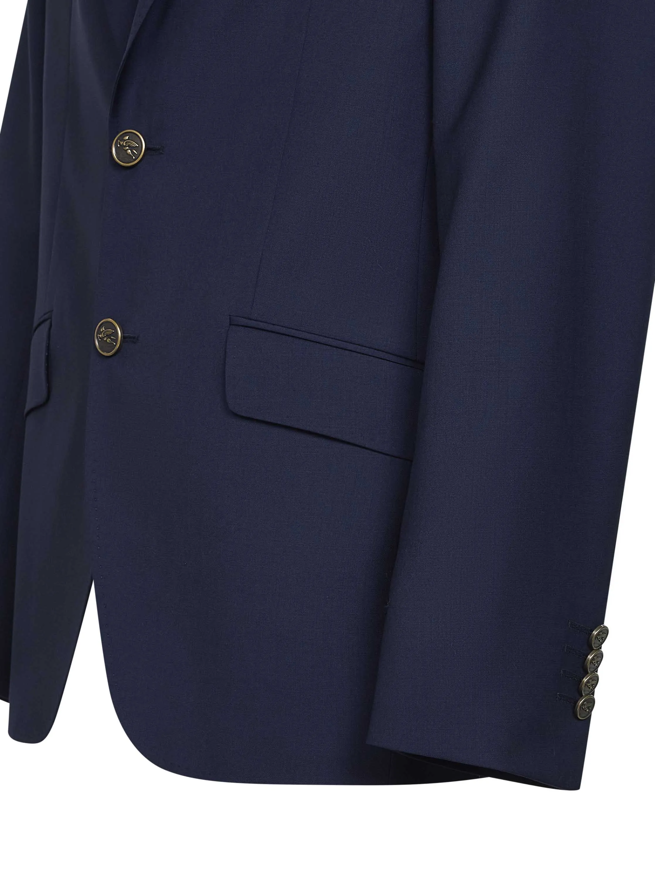 Blue Wool Single-Breasted Jacket sold by Zulily product image thumbnail 3