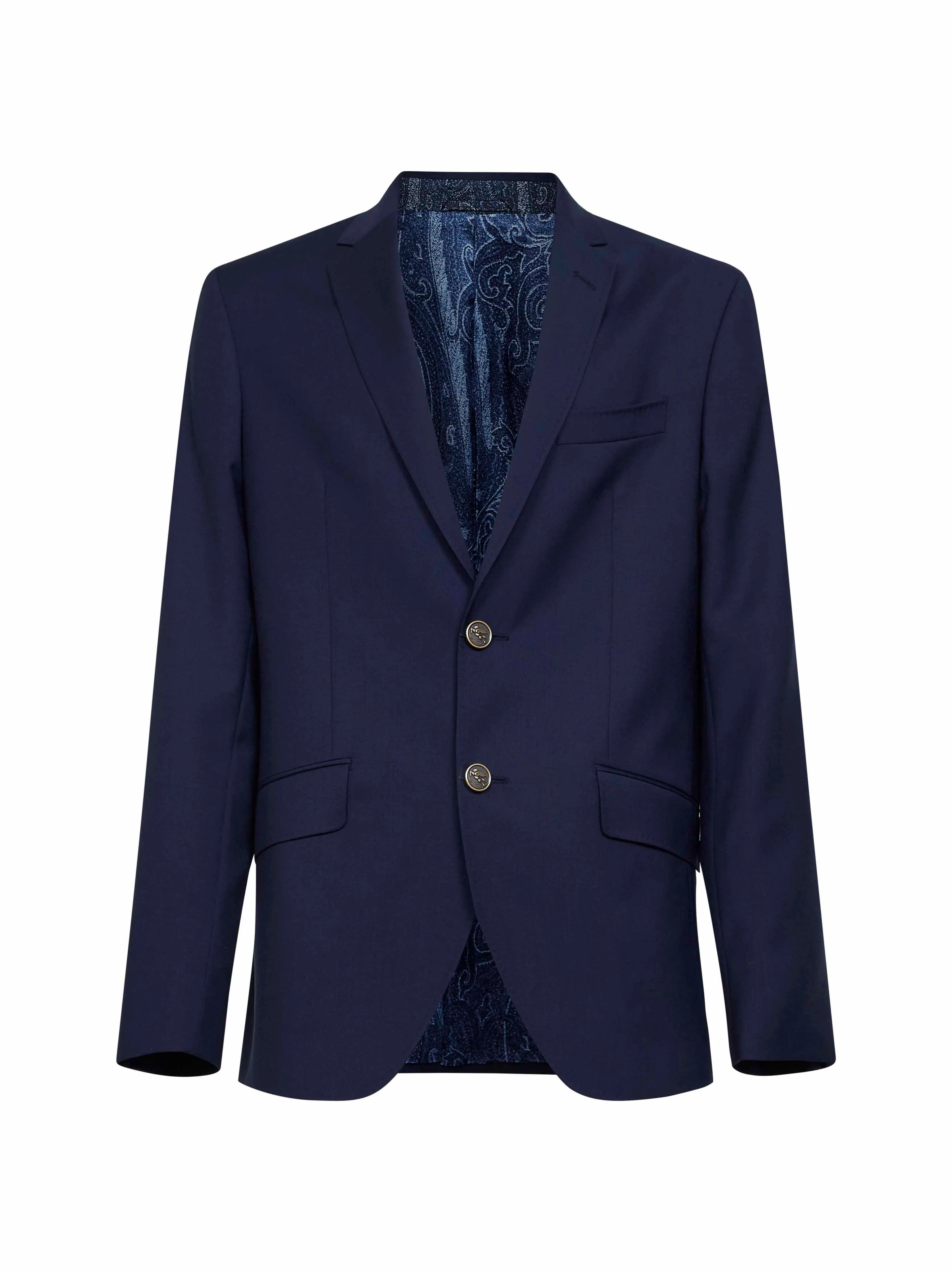 Blue Wool Single-Breasted Jacket sold by Zulily