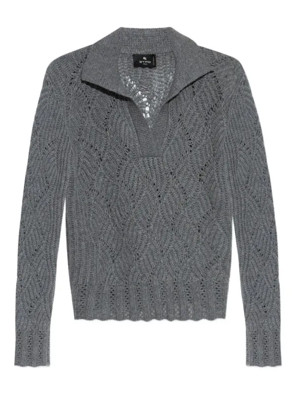 Polo Collar Cashmere Sweater made by Etro