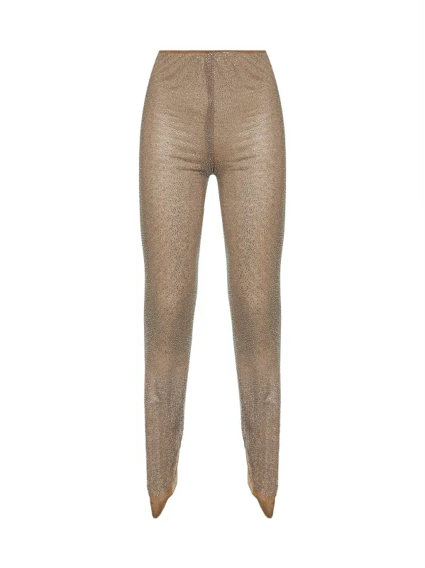 Leggings Crystal-Embellished Beige made by Zulily