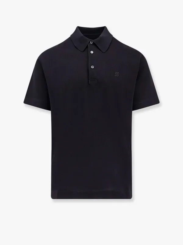 Piqué Cotton Polo Shirt With Embroidery made by Givenchy