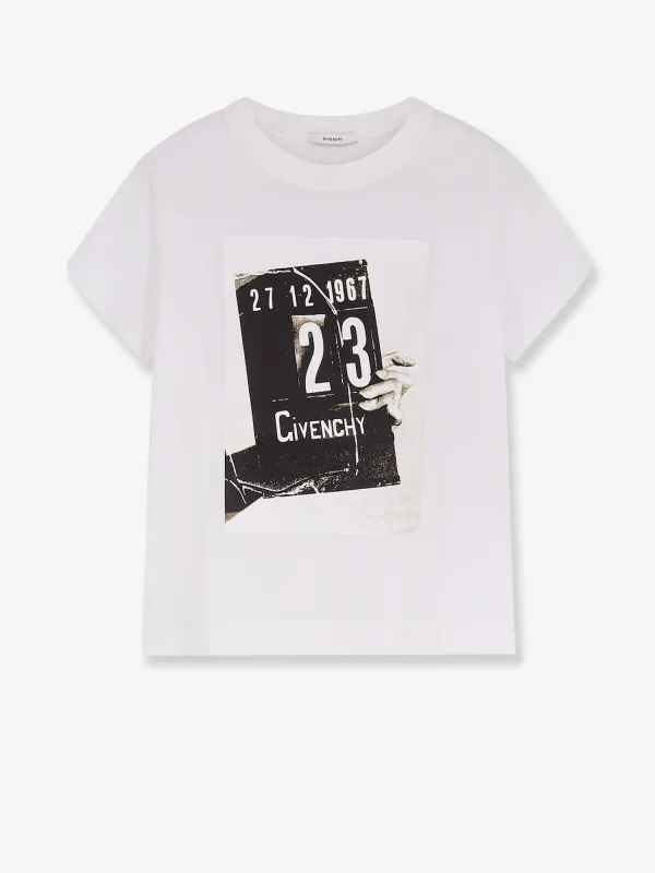 Cotton T-Shirt With Front Print made by Givenchy