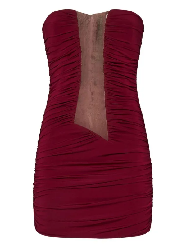 Mini Dress Burgundy made by Nensi Dojaka