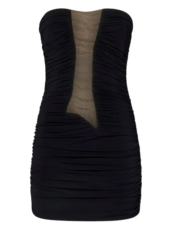 Mini Dress Black Viscose made by Nensi Dojaka
