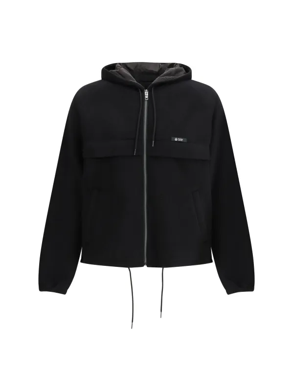Hooded Blouson Black made by Prada