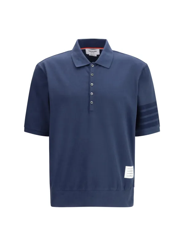 Polo Shirt Cotton Navy made by Thom Browne