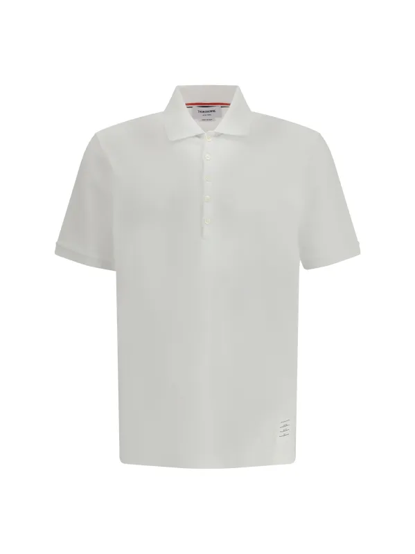 Polo Shirt White made by Thom Browne