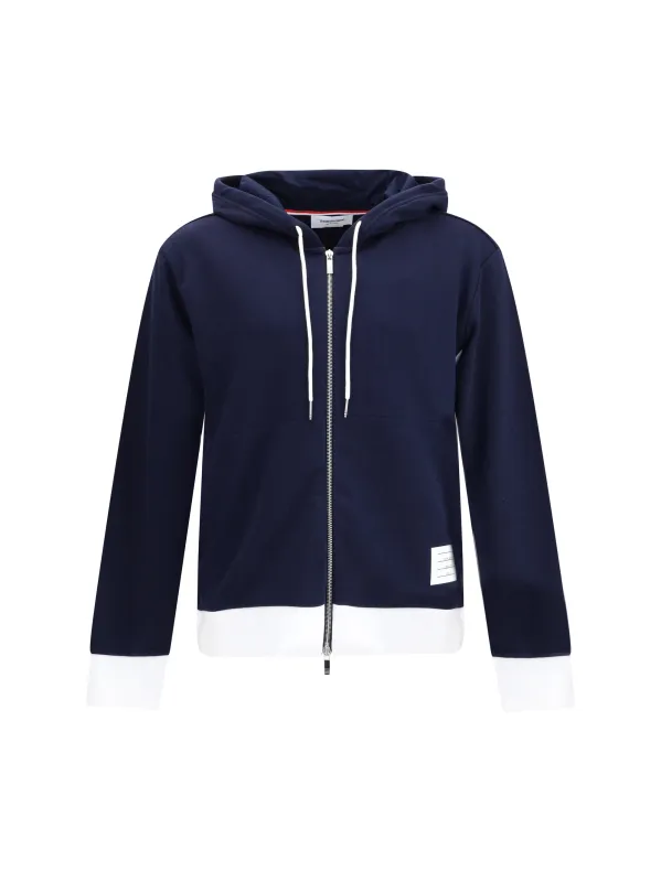 Cotton Hoodie Navy made by Thom Browne