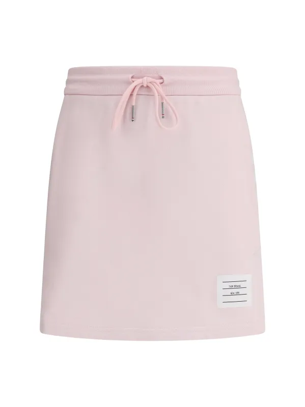 Mini Skirt Light Pink Cotton made by Thom Browne