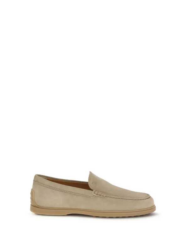 Slipper Loafers Grey Suede made by Tod's