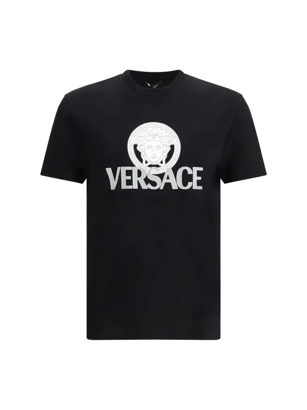 T-Shirt With Logo Black made by Versace