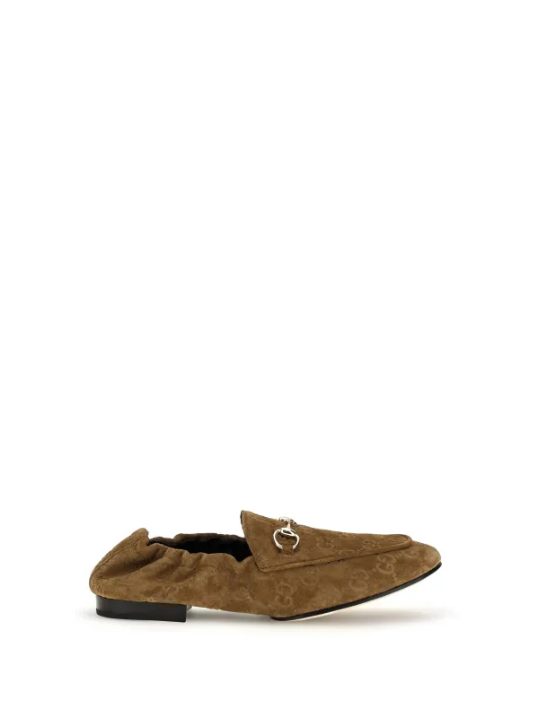 Loafers GG Suede Pepper Brown made by Gucci