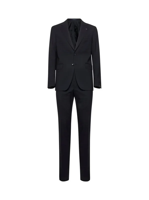 Blue Stretch Virgin Wool Suit made by Tagliatore