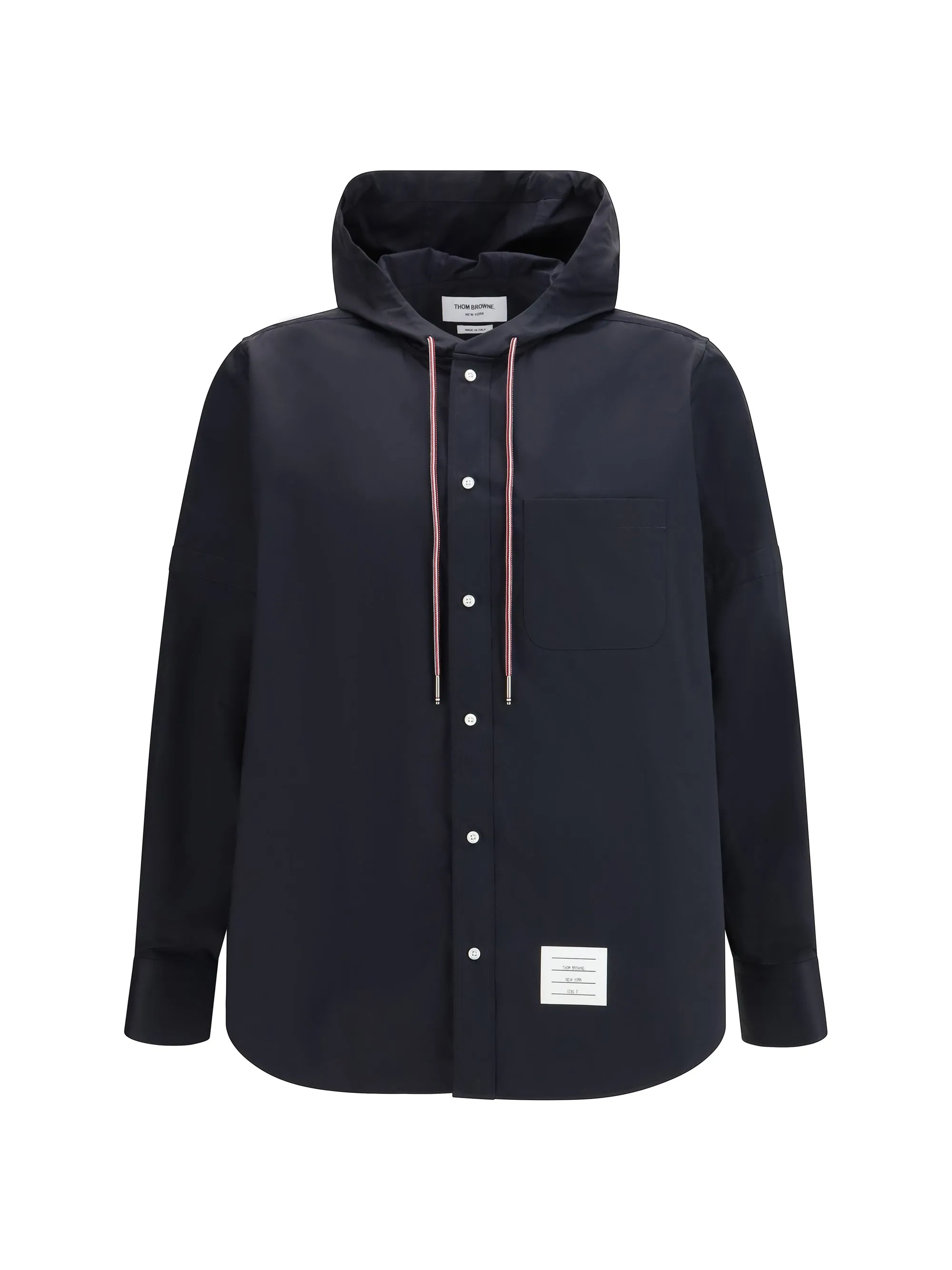 Hooded Shirt Jacket Navy Nylon-Cotton sold by Zulily