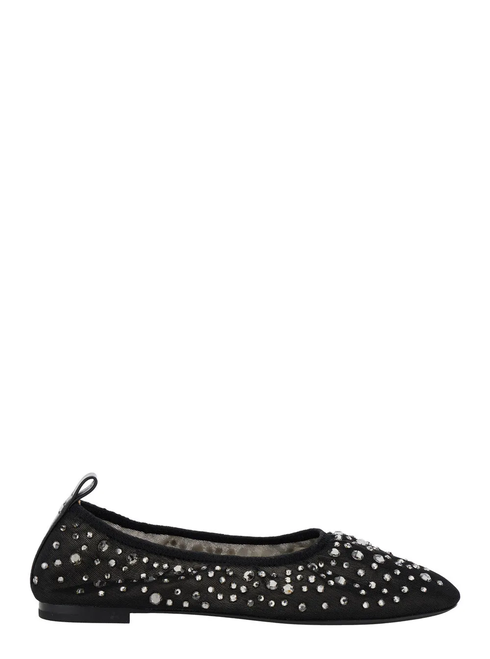 Black Ballet Flats With Crystal Accents sold by Zulily