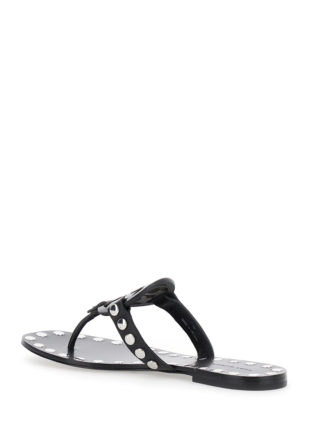 Black Thong Sandals With Logo and Studs sold by Zulily product image thumbnail 3