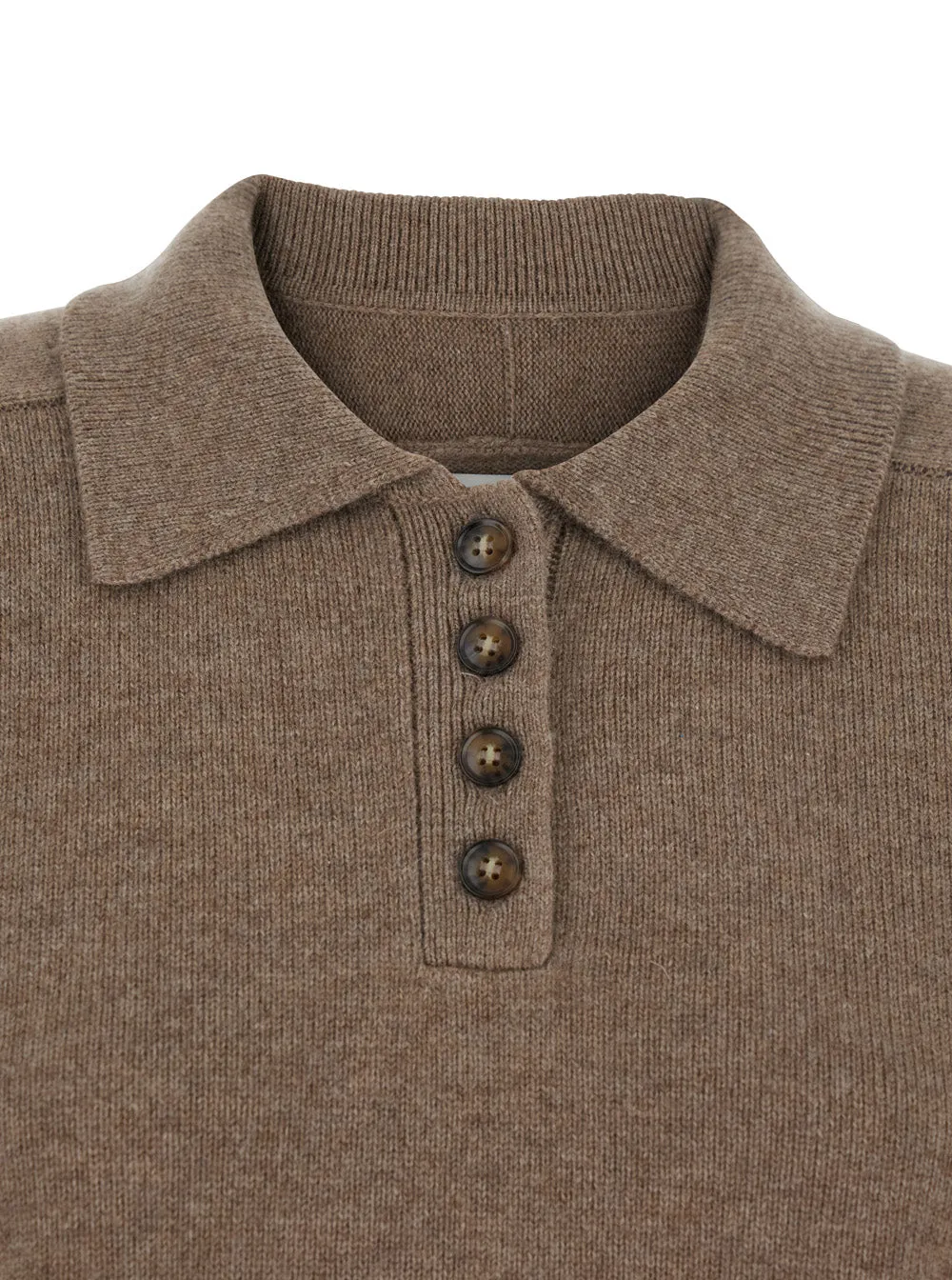 Brown Cashmere Polo Style Sweater sold by Zulily product image thumbnail 3