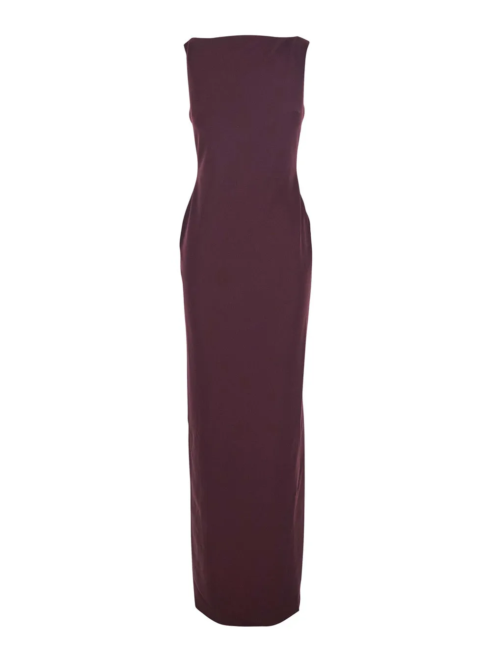 Bordeaux Long Dress With Square Neckline sold by Zulily
