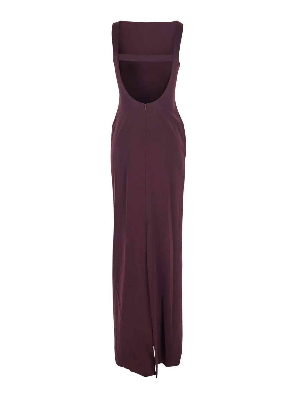 Bordeaux Long Dress With Square Neckline sold by Zulily product image thumbnail 2