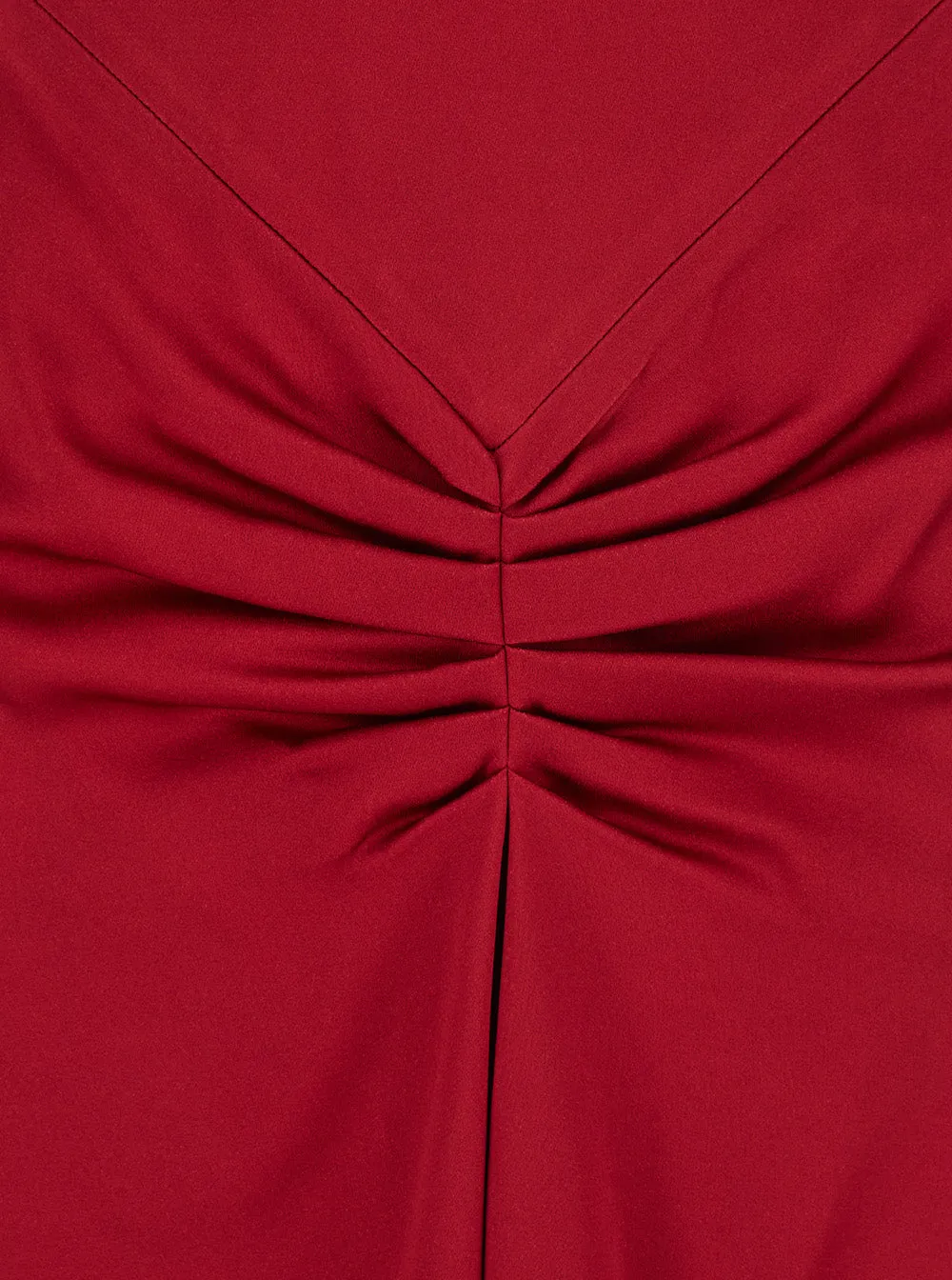 Red Midi Dress With Gathered Waist sold by Zulily product image thumbnail 3