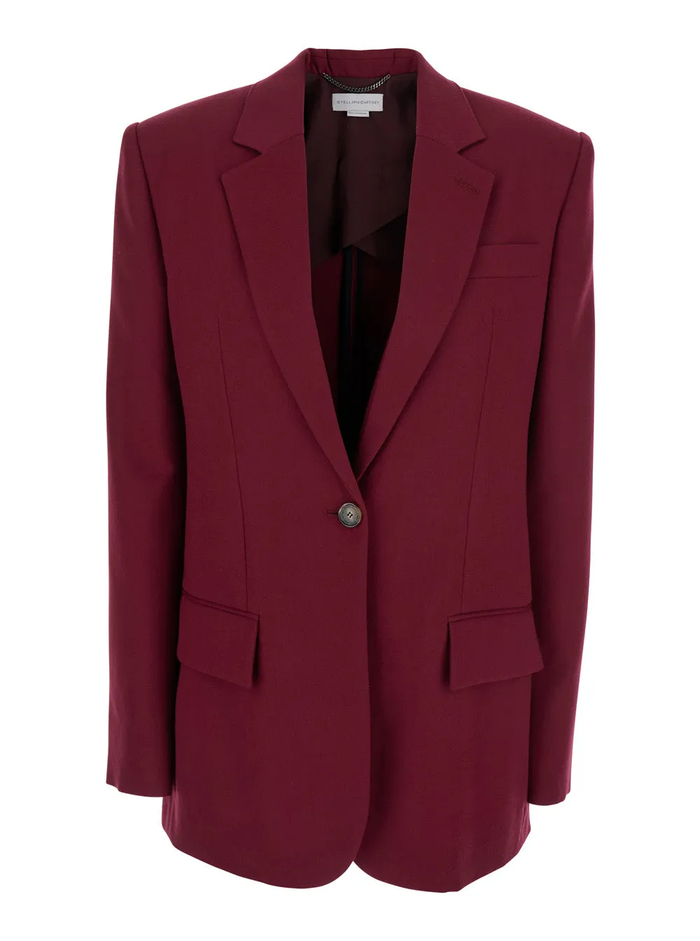 Bordeaux Single-Breasted Jacket With Notched Revers sold by Zulily