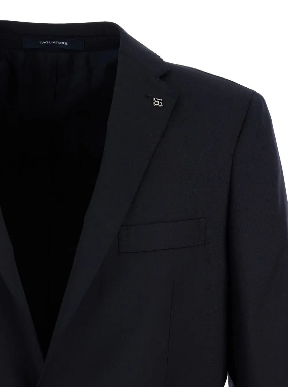 Black Single-Breasted Suit With Logo Pin sold by Zulily product image thumbnail 3
