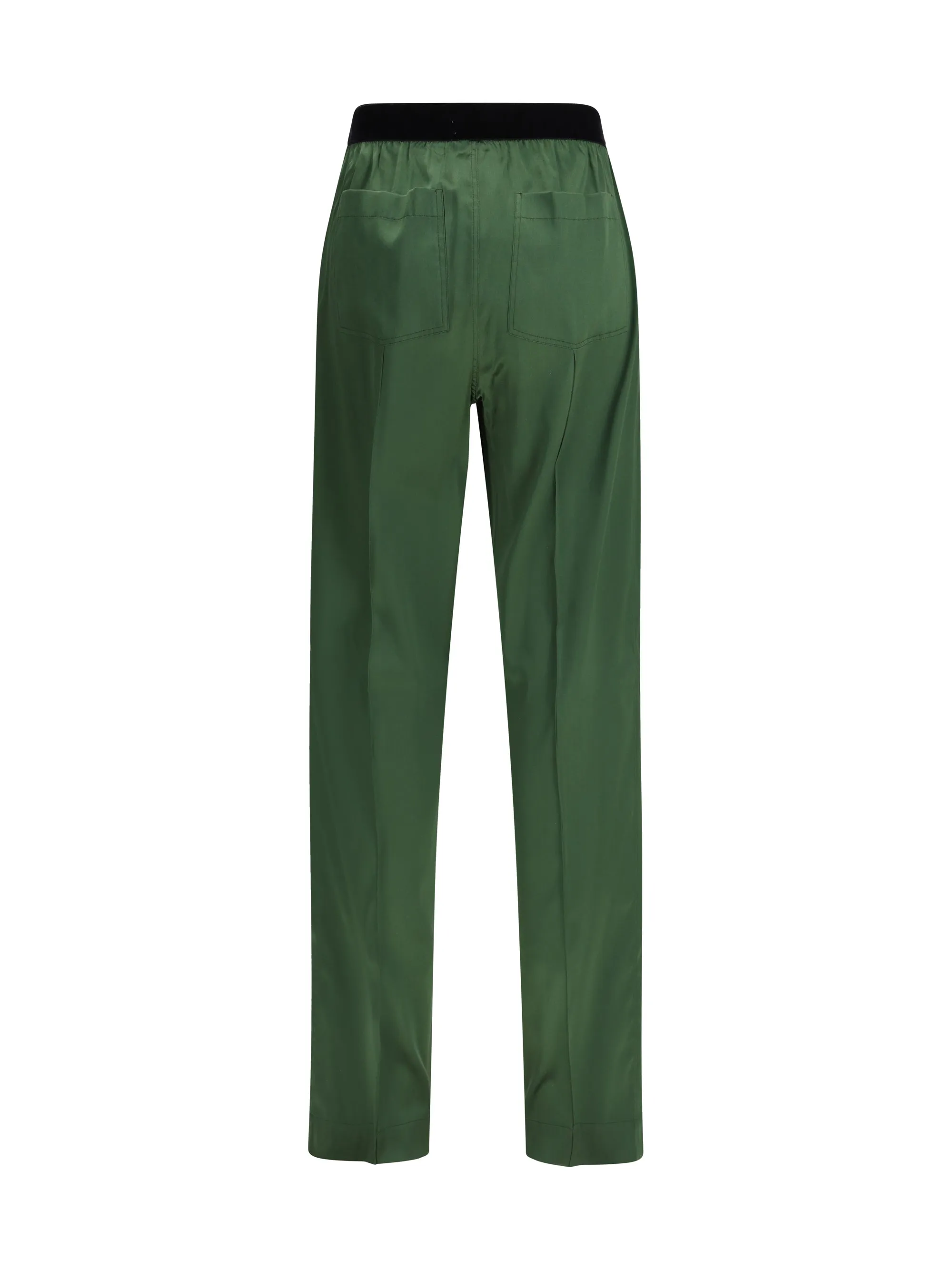 Trousers Stretch Silk Satin Moss Green sold by Zulily product image thumbnail 2