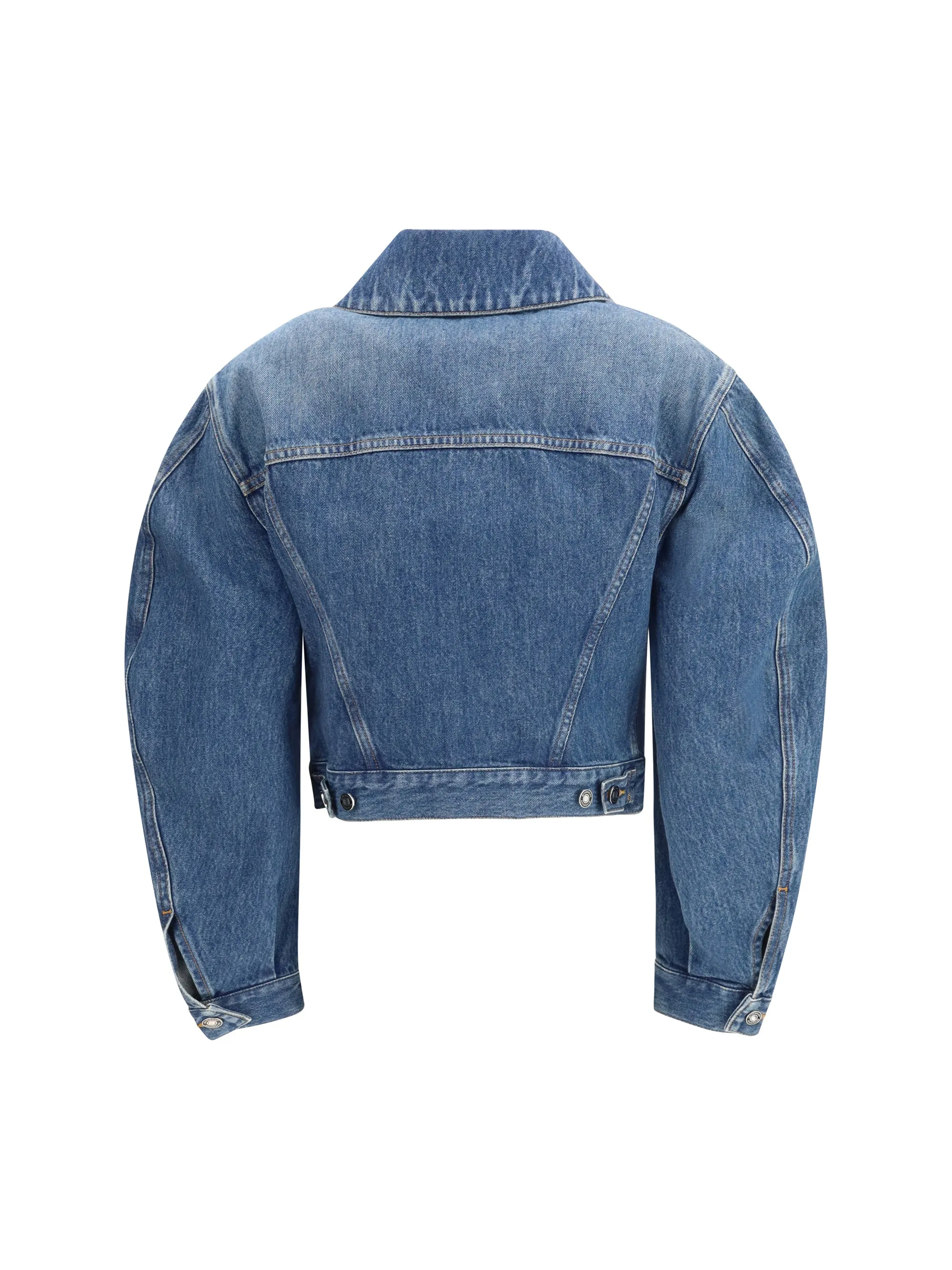 Denim Crop Jacket Medium Blue sold by Zulily product image thumbnail 2