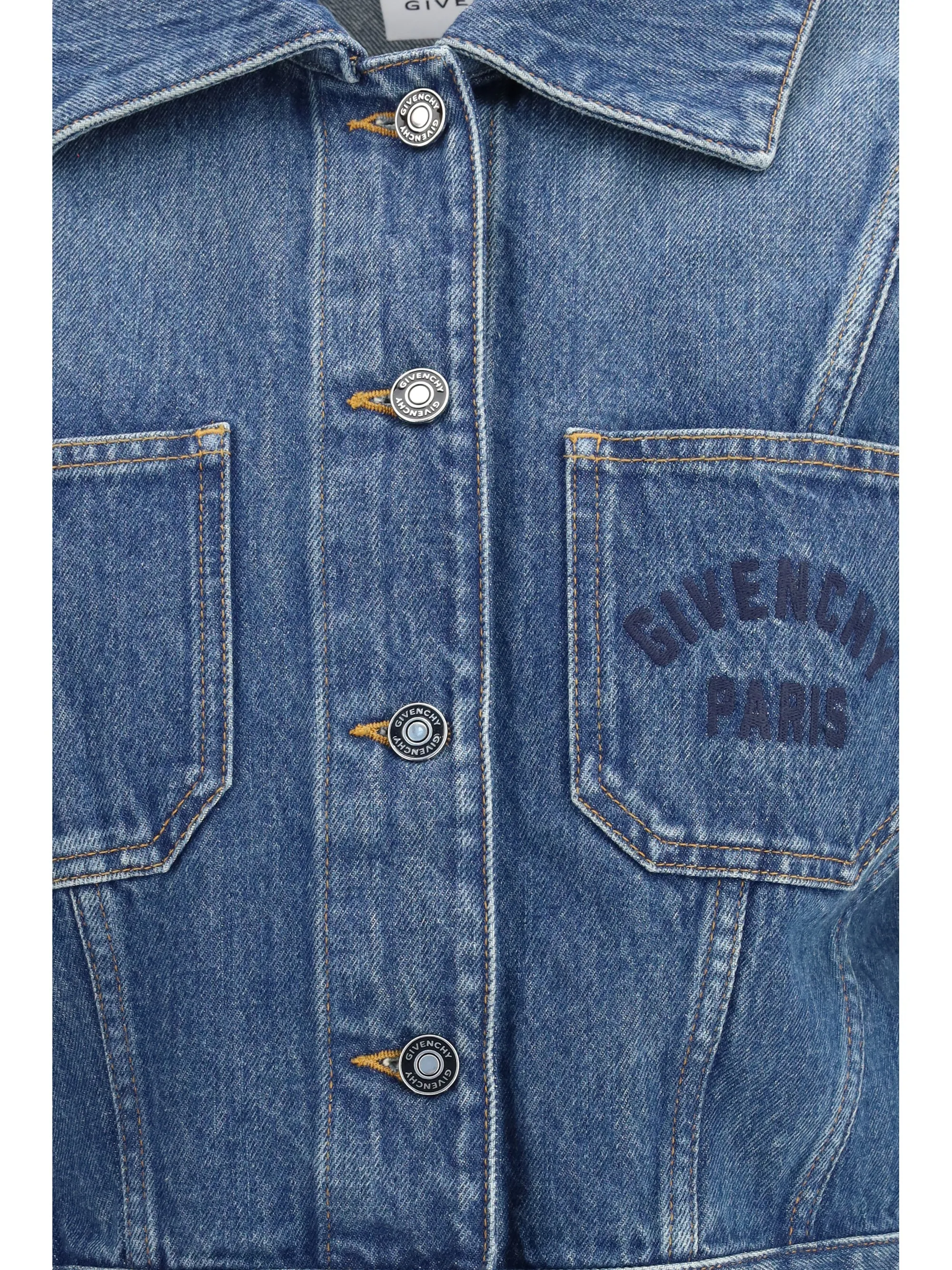 Denim Crop Jacket Medium Blue sold by Zulily product image thumbnail 3