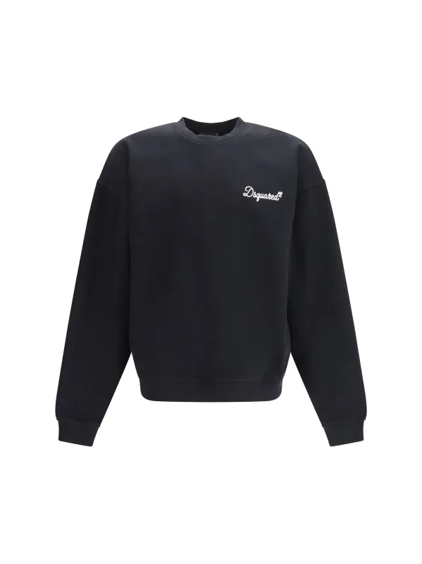 Sweatshirt Logo Cotton Black made by DSQUARED2