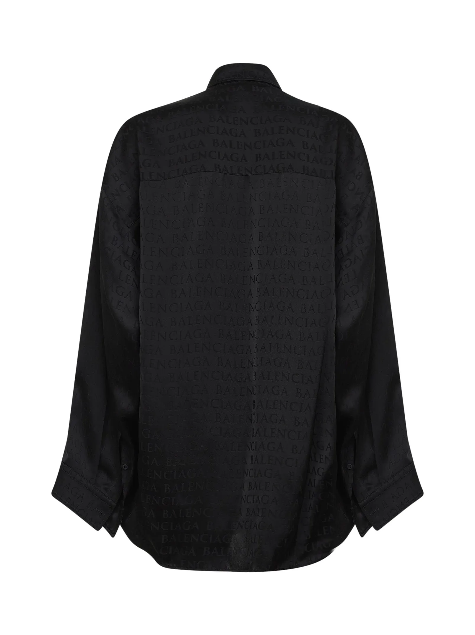 Black Jacquard Satin Cocoon Shirt sold by Zulily product image thumbnail 2