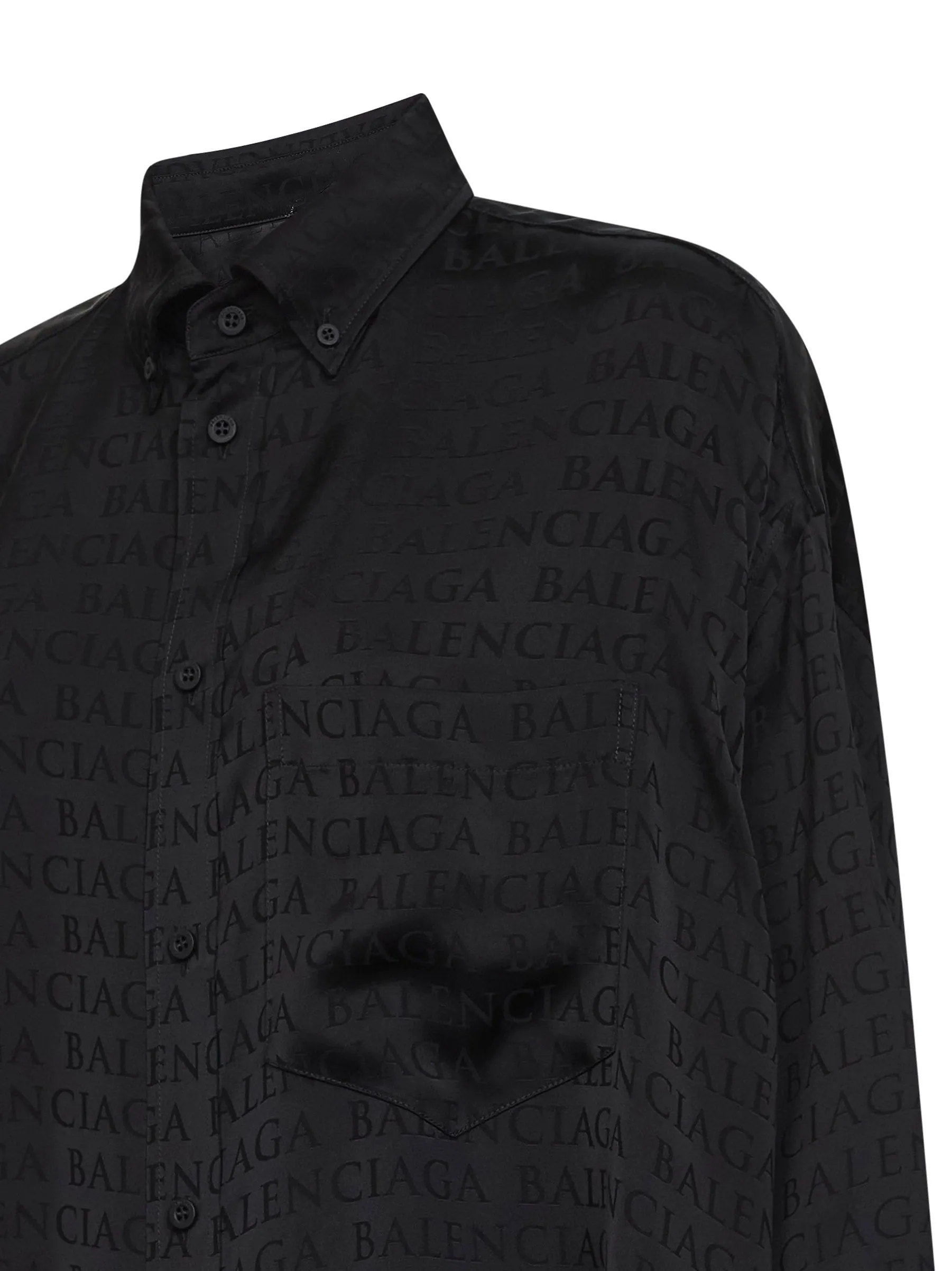 Black Jacquard Satin Cocoon Shirt sold by Zulily product image thumbnail 3