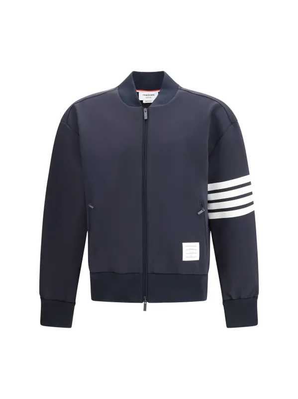 Zipped Bomber Jacket Navy made by Thom Browne