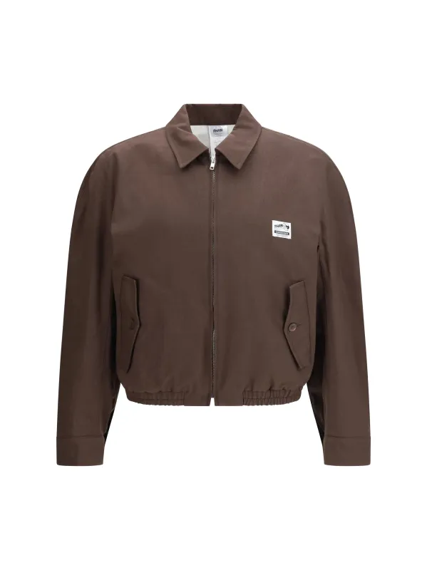 Jacket Work Cotton Gabardine Brown made by Magliano
