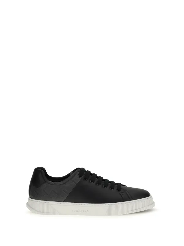 Sneakers Calfskin Black made by Salvatore Ferragamo