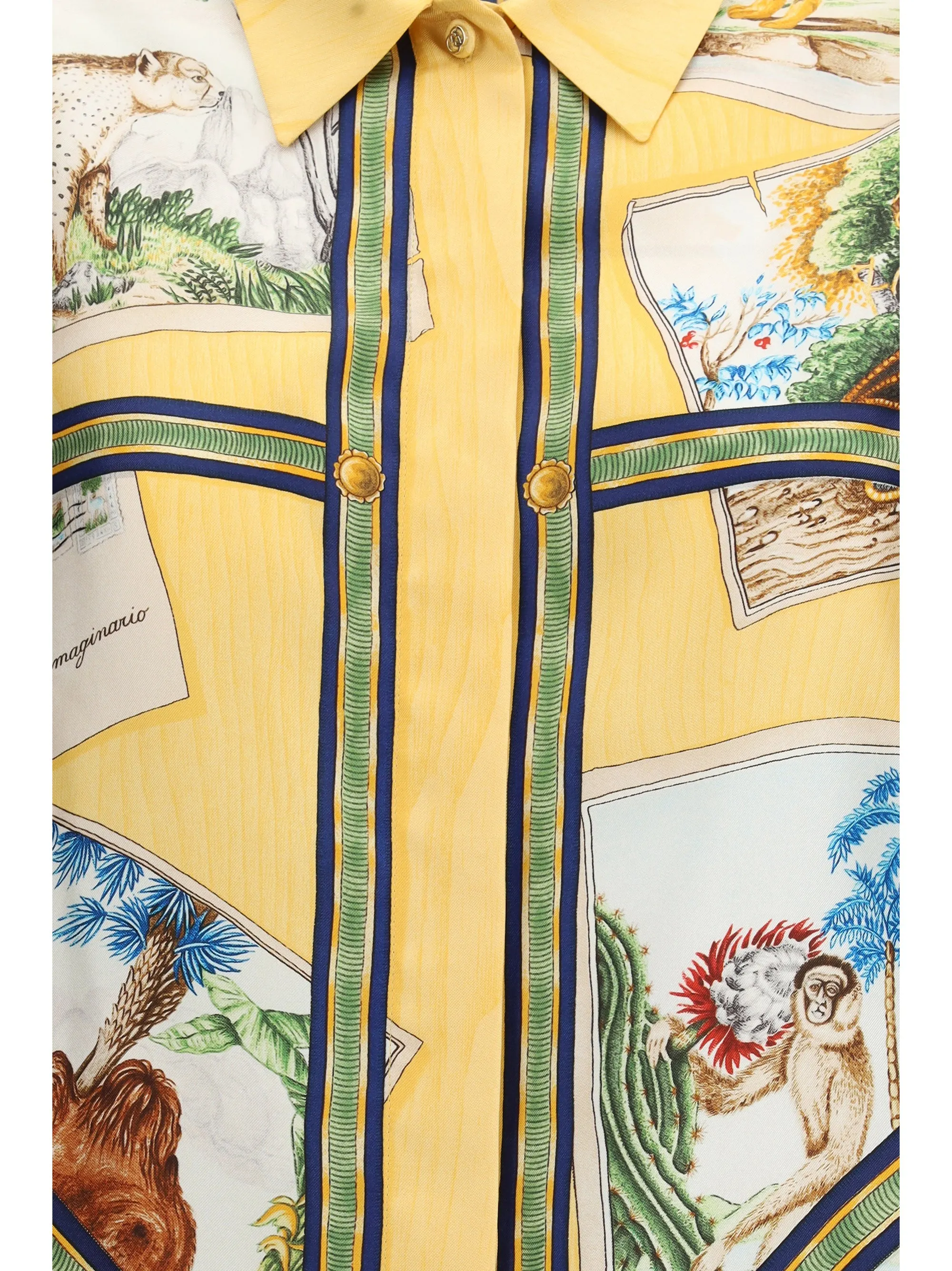 Shirt Silk Twill Yellow/Ivory sold by Zulily product image thumbnail 3