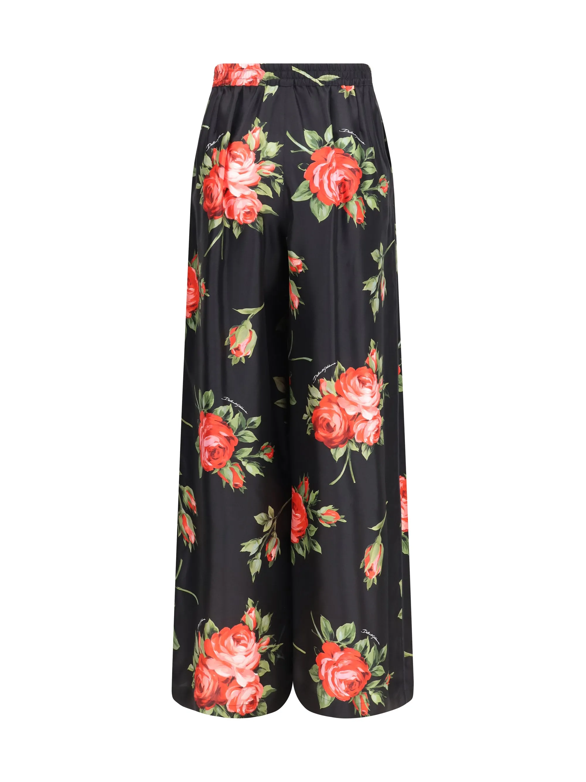 Wide-Leg Silk Pants Rose Bouquet sold by Zulily product image thumbnail 3