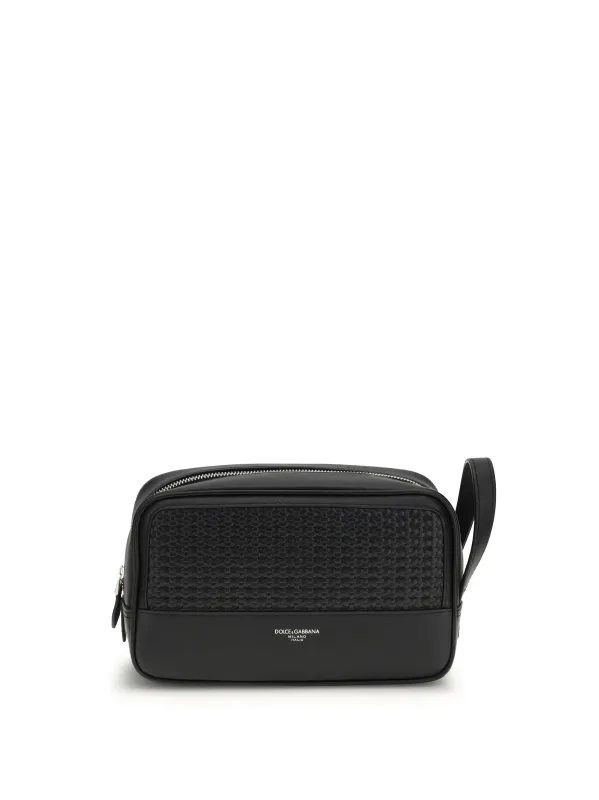 Leather Beauty Case Black made by Dolce & Gabanna