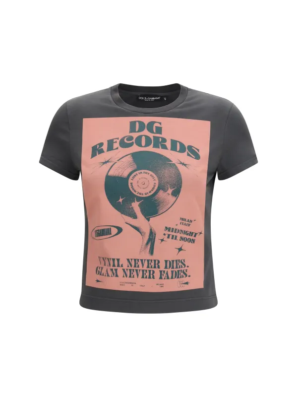 Jersey T-Shirt Very Dark Grey made by Dolce & Gabanna