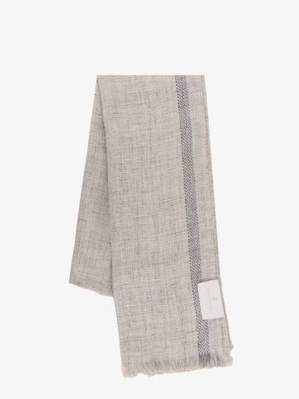 Linen Scarf Grey made by Brunello Cucinelli