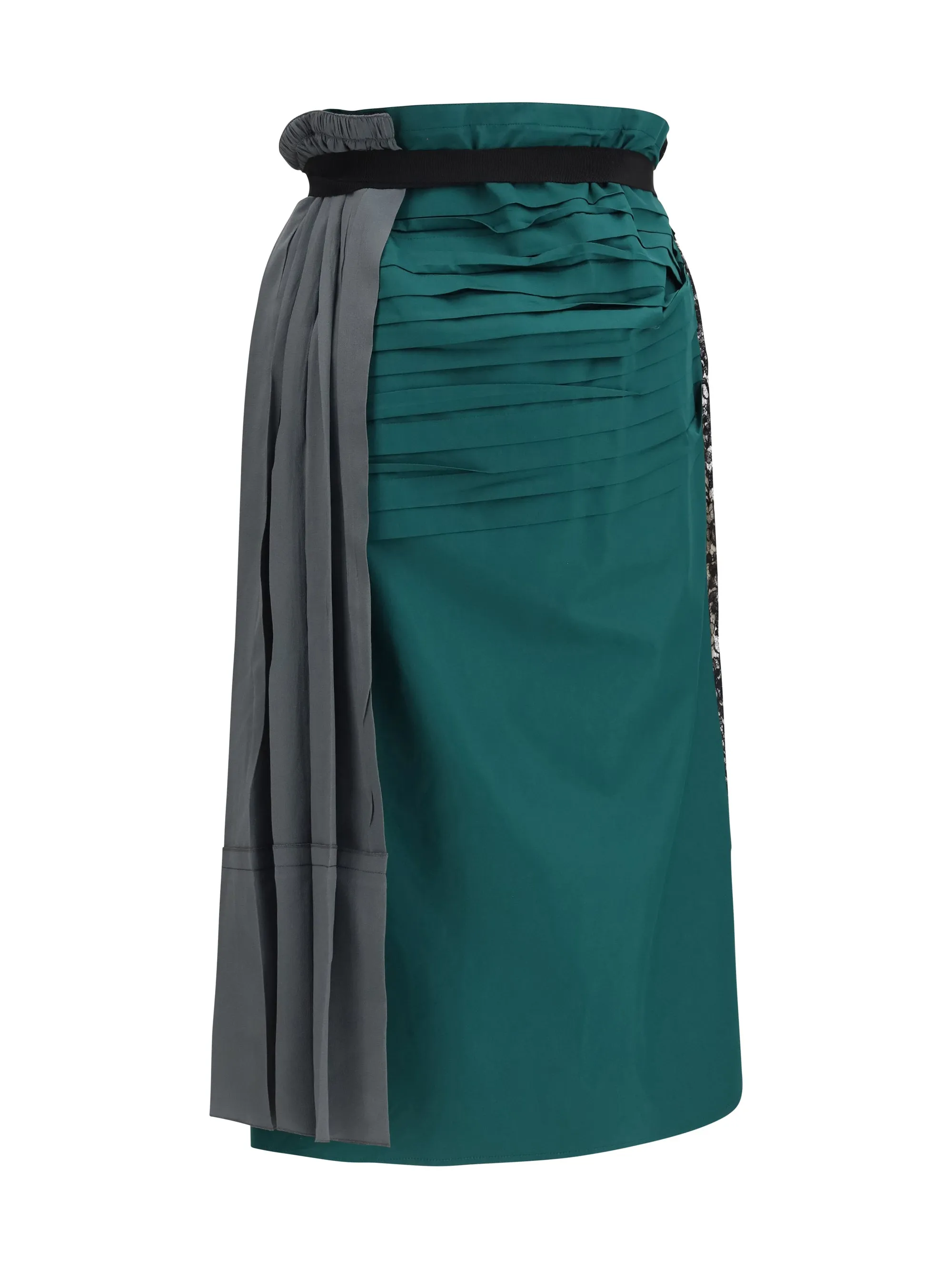 Midi Patchwork Skirt in Hematite Silk sold by Zulily product image thumbnail 2
