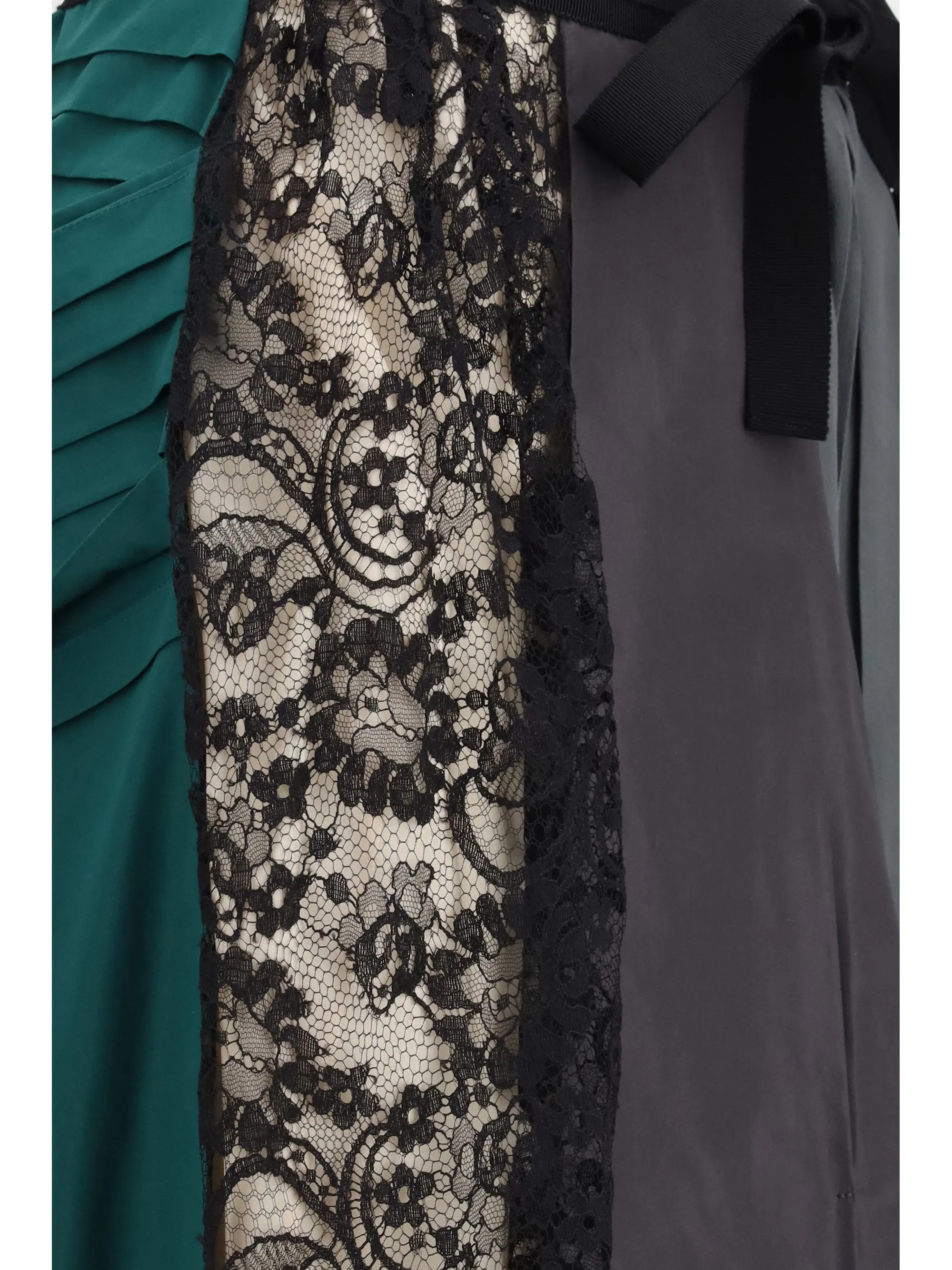 Midi Patchwork Skirt in Hematite Silk sold by Zulily product image thumbnail 4