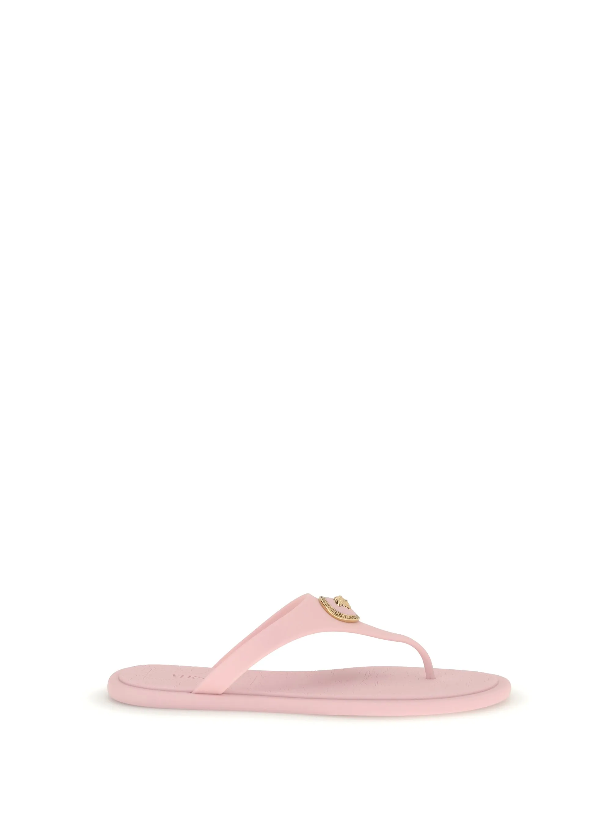 Rubber Thong Sandals Pastel Pink/Gold sold by Zulily
