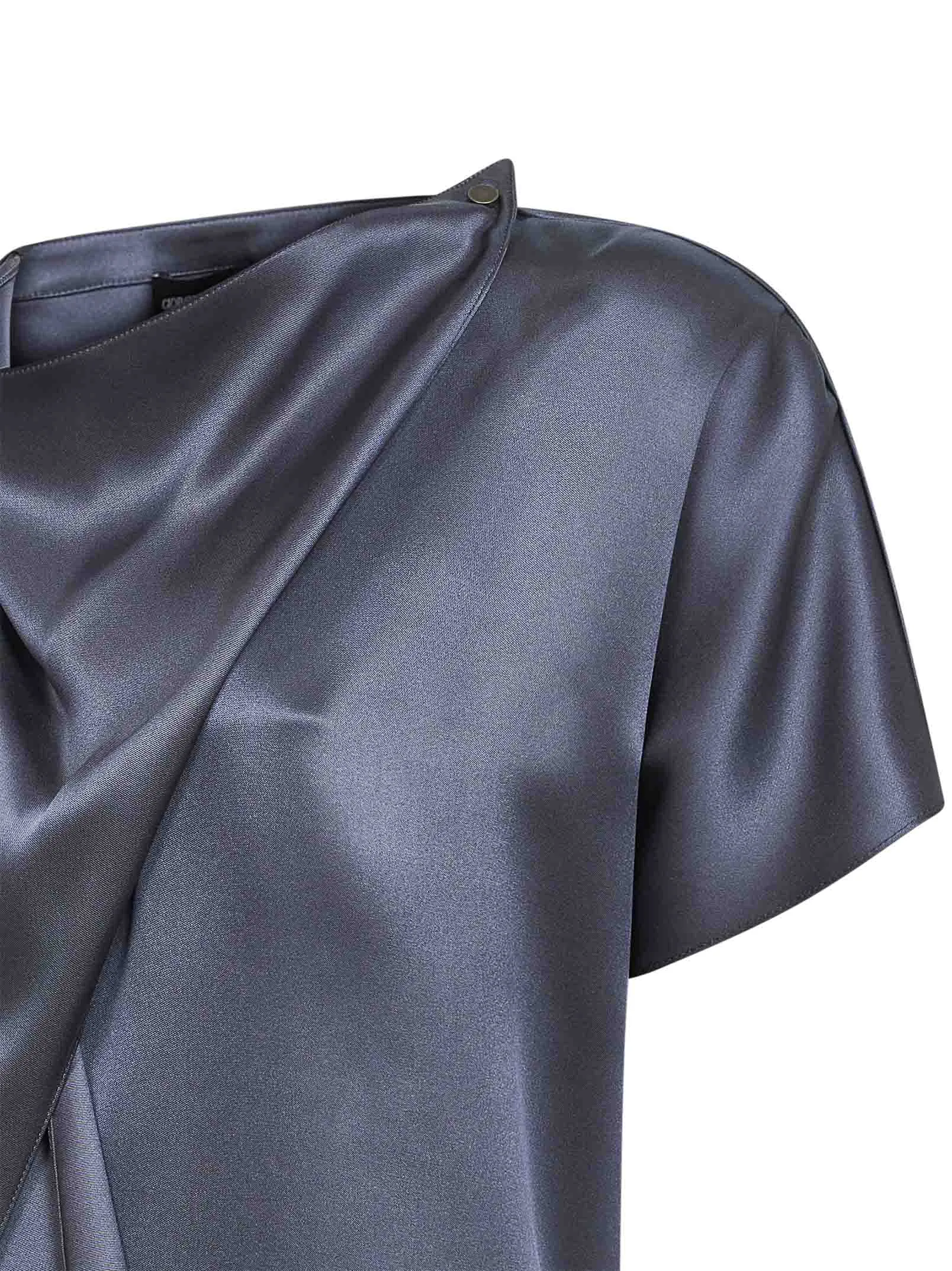 Silk Satin Blouse Light Blue sold by Zulily product image thumbnail 3
