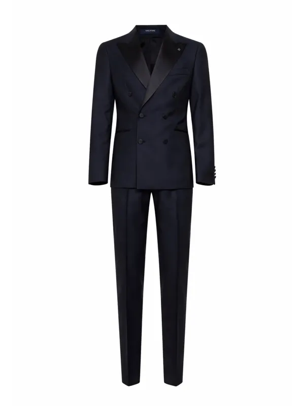 Tuxedo Suit Bruce Black Virgin Wool made by Tagliatore