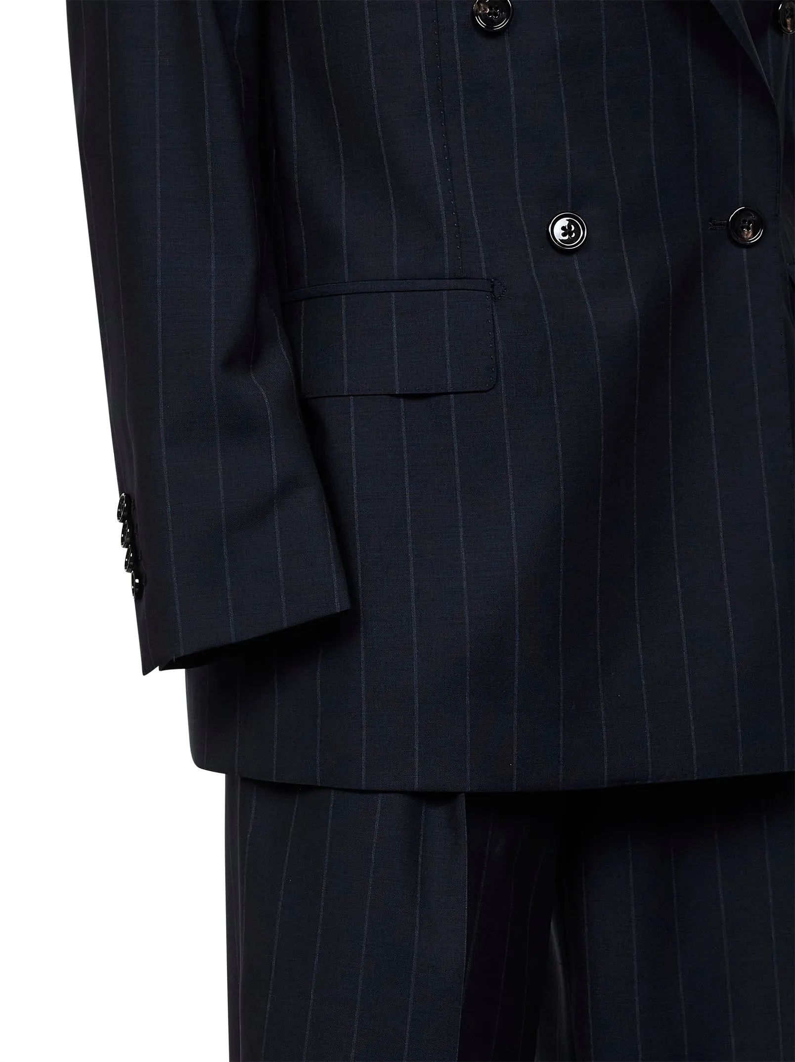 Suit Double-Breasted Blue Virgin Wool sold by Zulily product image thumbnail 3