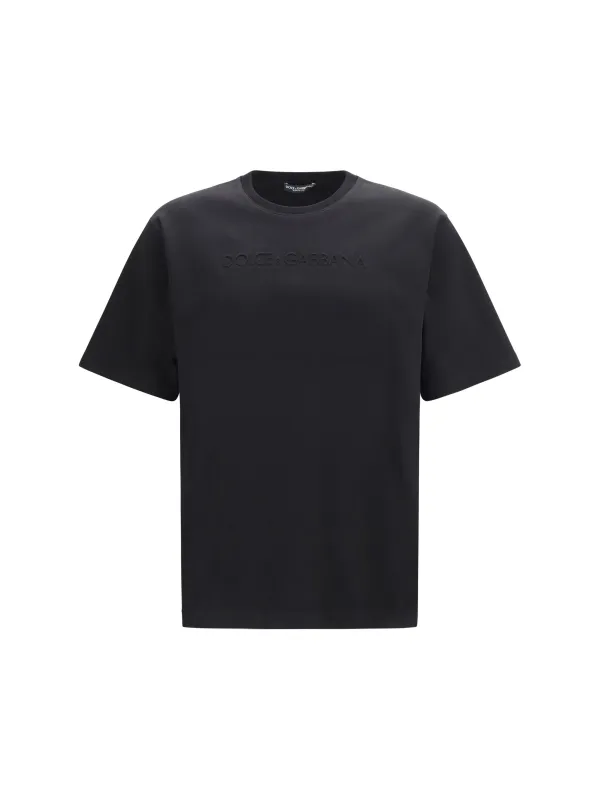 Cotton T-Shirt Black made by Dolce & Gabanna