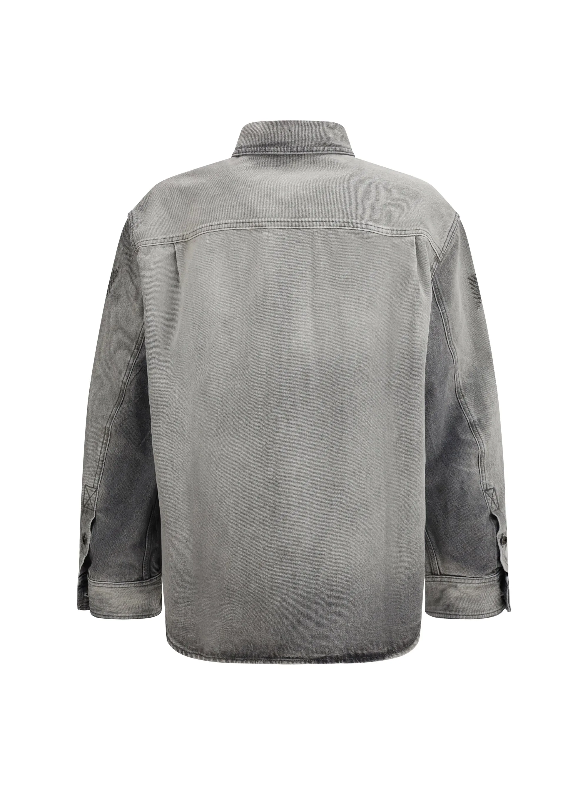 Overshirt Diag Military Denim Sun-Faded Grey sold by Zulily product image thumbnail 2